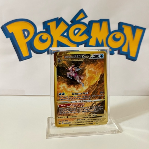Pokemon Origin Forme Palkia VSTAR GG67/GG70 Crown Zenith Metal Gold Card - Picture 1 of 3
